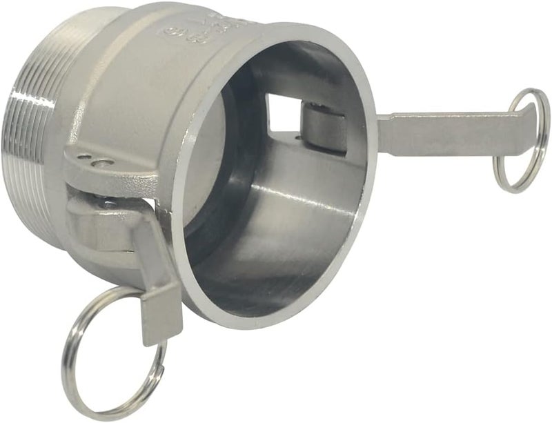 Varmhus Male Pipe Threads Type B Trash Pump Adapter Female Camlock,Type B Hose Fitting,Stainless Steel 316 (2pcs 2-1/2") - Image 5